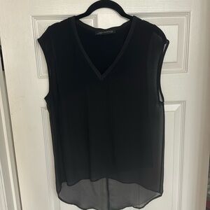 Zara Woman black V-neck sleeveless blouse size XS